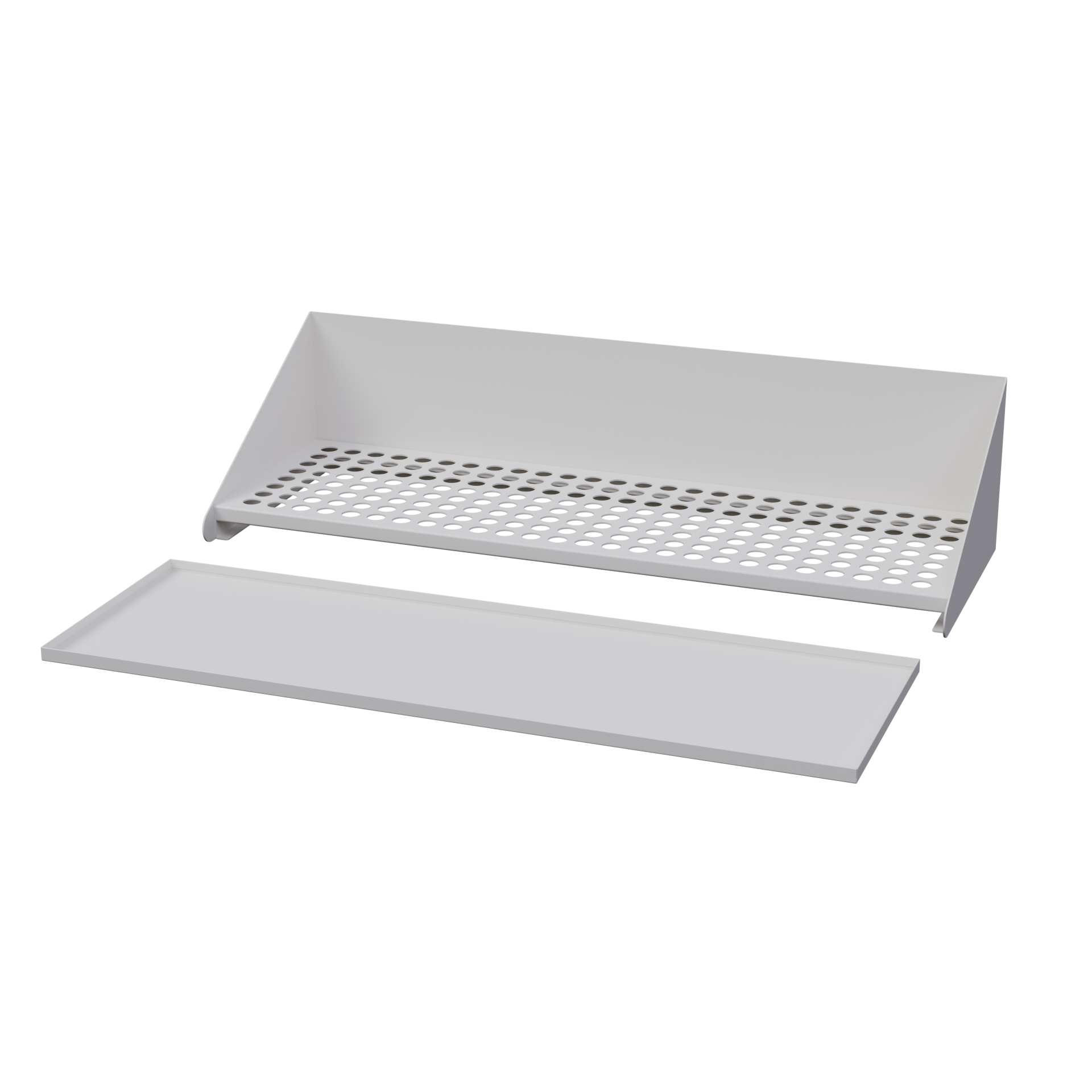 Skohyllor i lackerad plåt